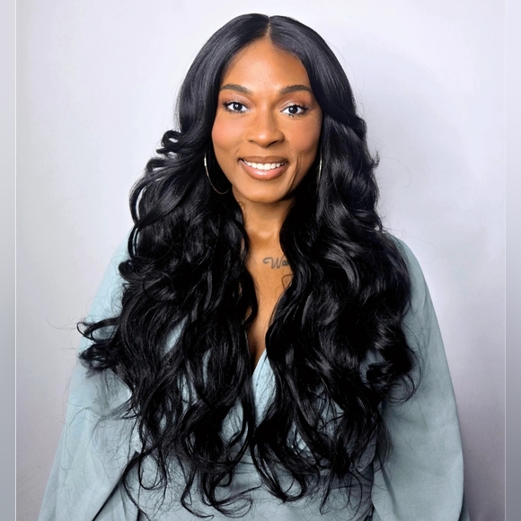 The Stylist Human Hair Blend Pre Plucked 13x6 Invisible HD Lace Frontal Wig Bell - Picture 2 of 4